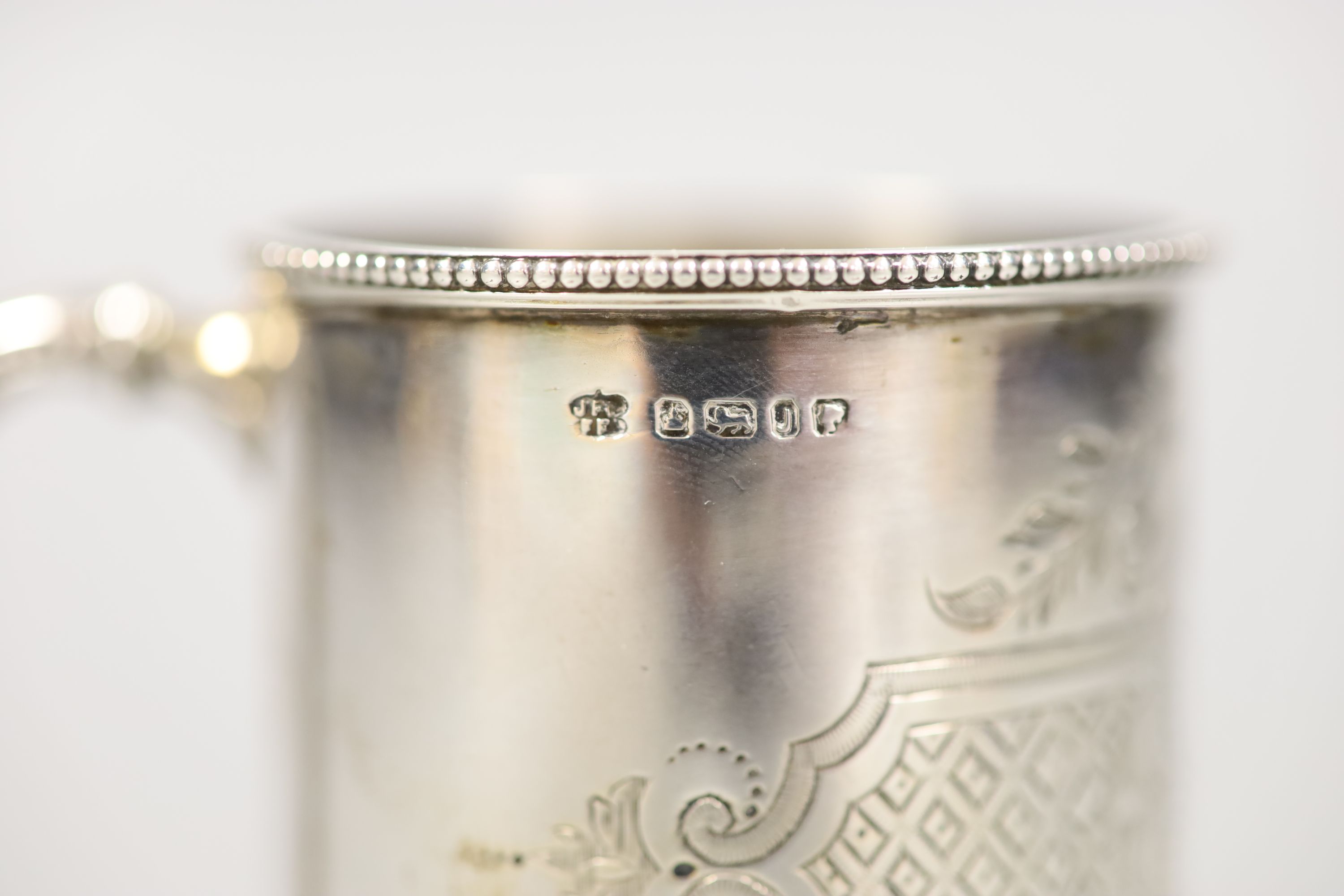 A Victorian silver christening mug